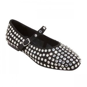 Issa Rhinestone Mary Jane Ballet Flat Memory Foam Insole 7.5